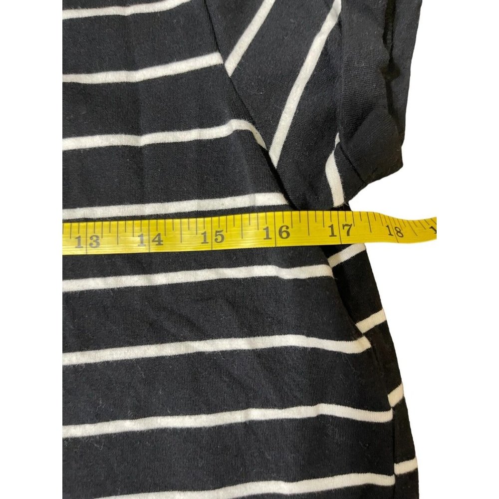 LULUS Women's Small Black White Striped Mini Shirtdress - Picture 10 of 14